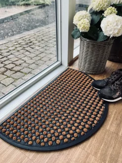 VIAMAJA Dørmåtte - Natur DOTS halvmåne Clearance