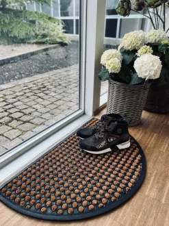 VIAMAJA Dørmåtte - Natur DOTS halvmåne Clearance