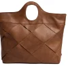 VIAMAJA Eksklusiv håndflettet shopper - Soft cognac New