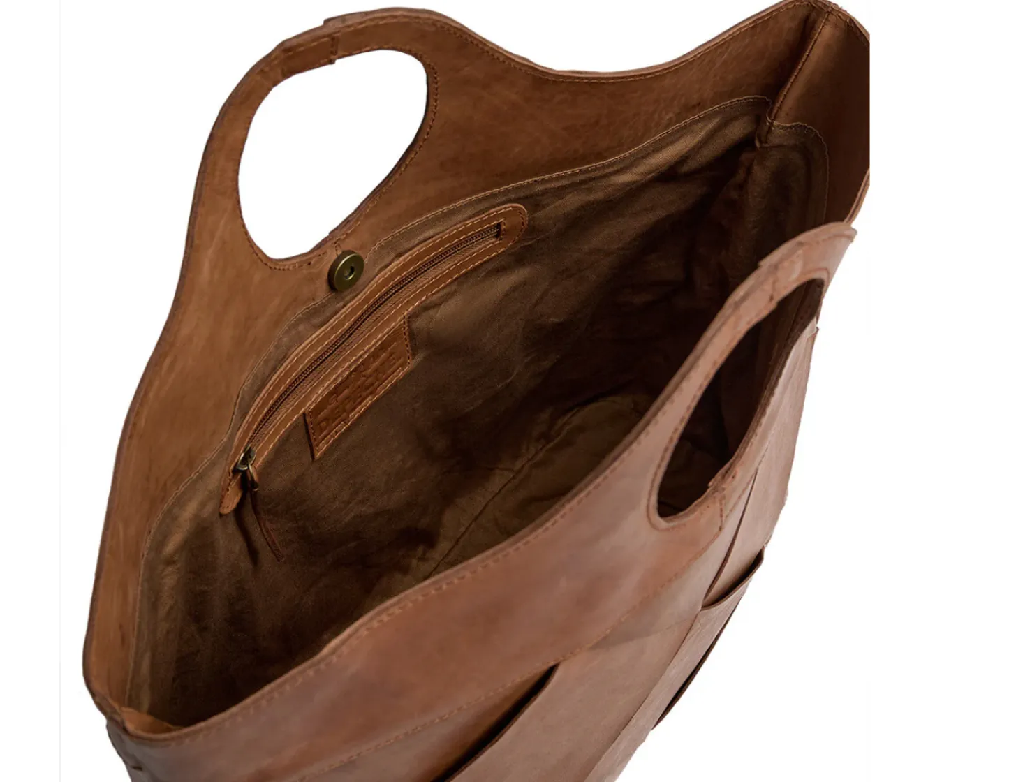 VIAMAJA Eksklusiv håndflettet shopper - Soft cognac New