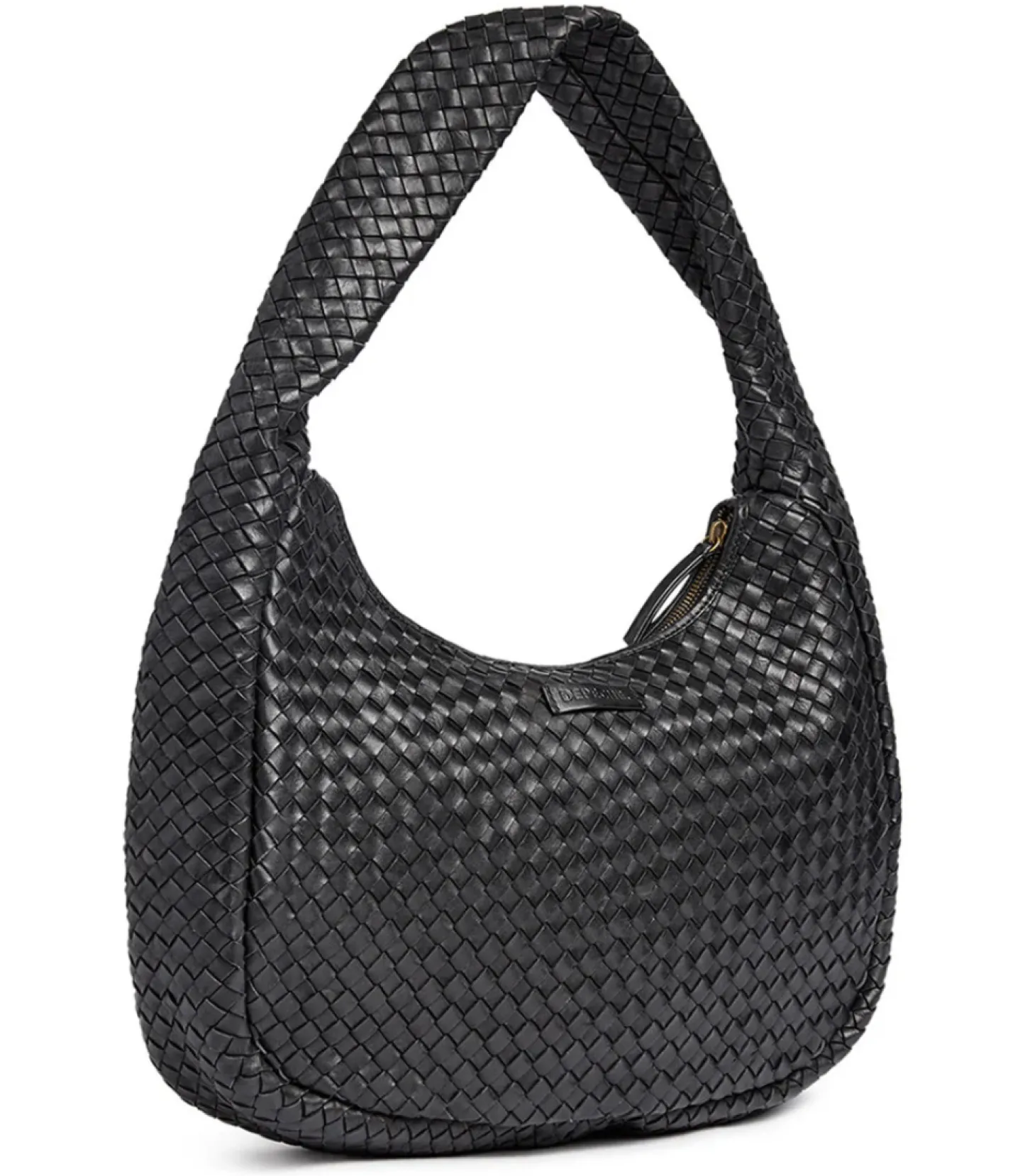 VIAMAJA Elegant håndflettet skuldertaske - Black big Outlet