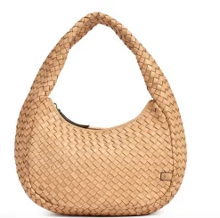 VIAMAJA Elegant håndflettet skuldertaske - Sand New