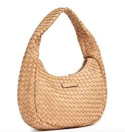 VIAMAJA Elegant håndflettet skuldertaske - Sand New