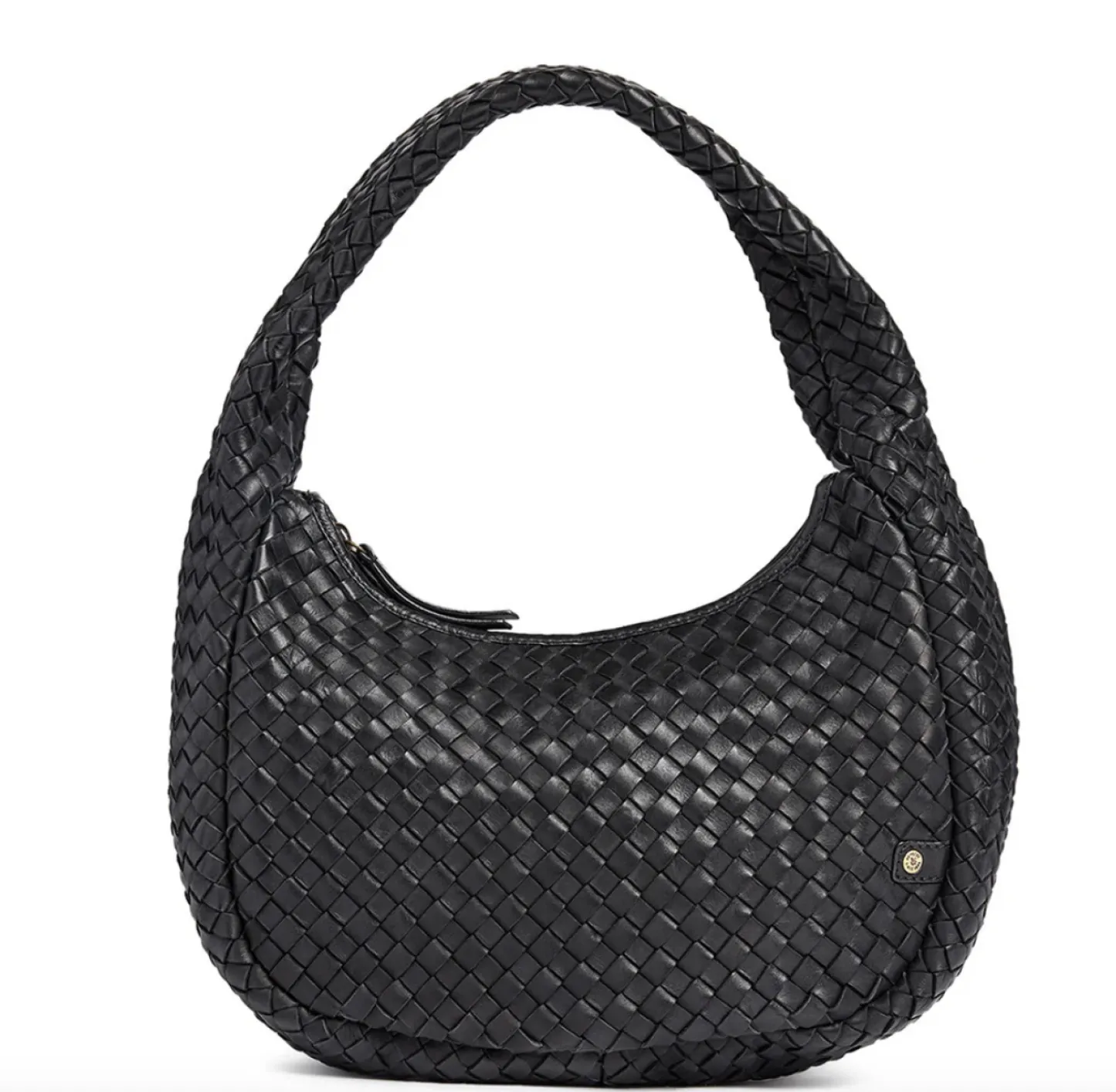 VIAMAJA Elegant håndflettet skuldertaske - Black Sale