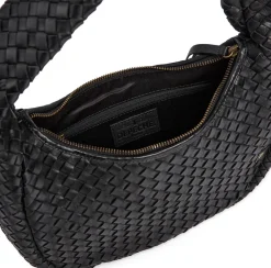 VIAMAJA Elegant håndflettet skuldertaske - Black Sale
