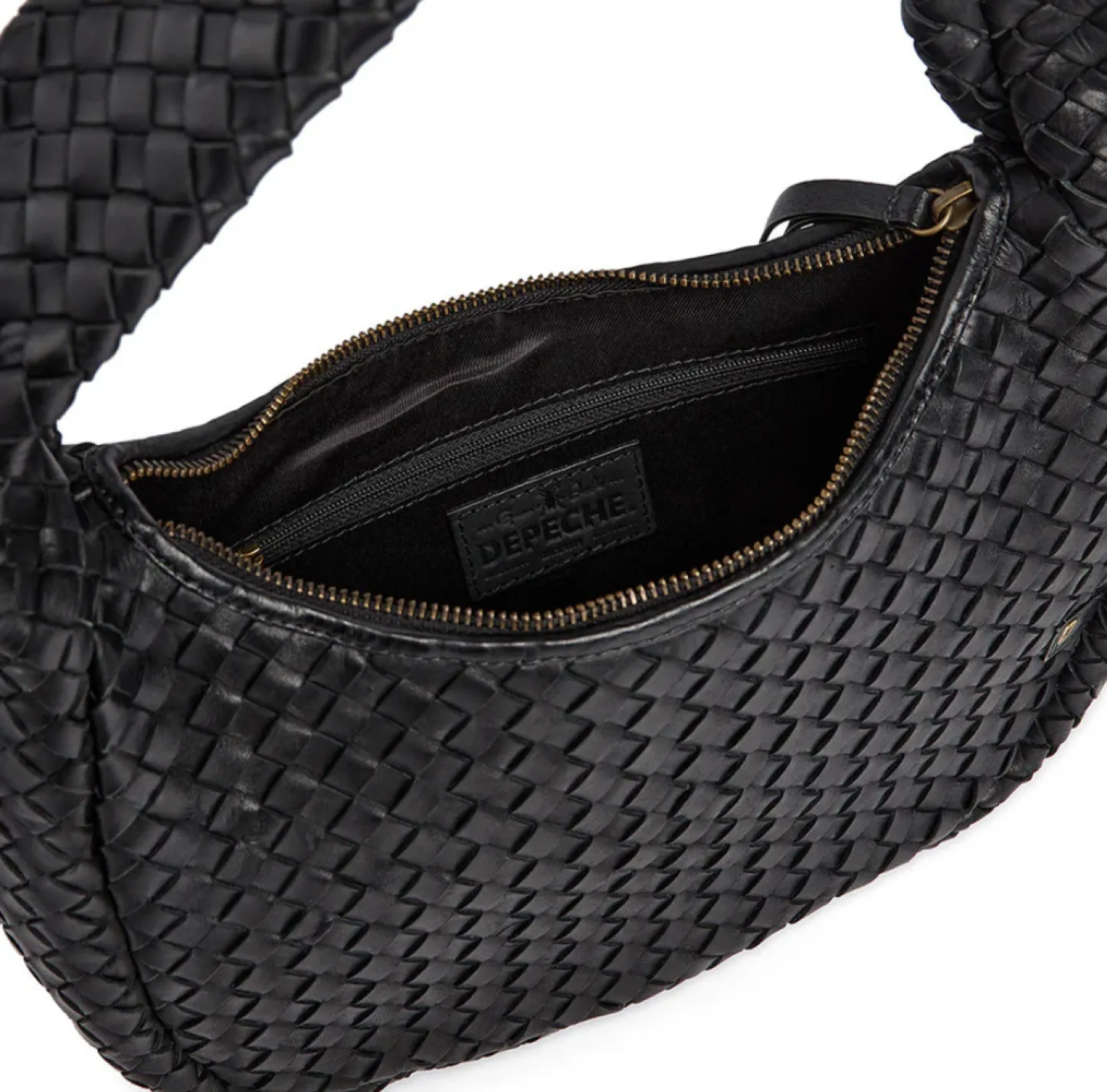 VIAMAJA Elegant håndflettet skuldertaske - Black Sale