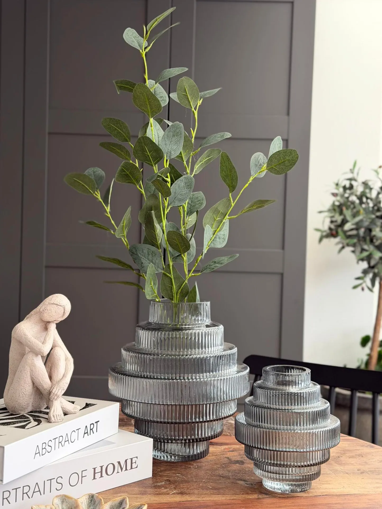 VIAMAJA Eucalyptus gren med lys - 100cm Sale