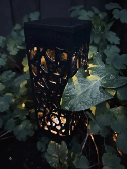 VIAMAJA Fakkel med solceller – Black square Best
