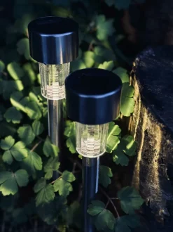 VIAMAJA Fakkel med solceller – Mini steel Sale