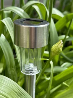 VIAMAJA Fakkel med solceller – Mini steel Sale