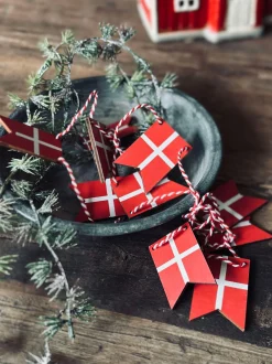 VIAMAJA Flagguirlande i træ - 10 flag Discount