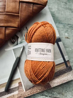 VIAMAJA Garn Polyester 50 gram - Orange
