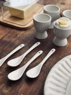 VIAMAJA Æggebæger i porcelæn - 4 stk med skeer Sale
