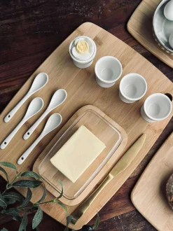 VIAMAJA Æggebæger i porcelæn - 4 stk med skeer Sale