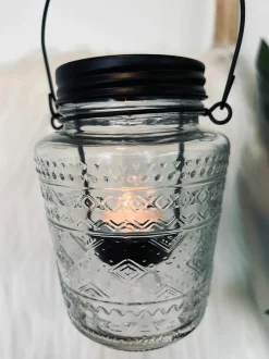 VIAMAJA Glas lanterne med mønster Sale
