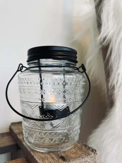 VIAMAJA Glas lanterne med mønster Sale