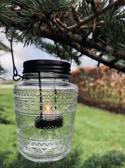 VIAMAJA Glas lanterne med mønster Sale