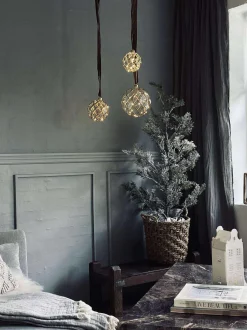 VIAMAJA Glas ophæng med lys - Flere størrelser Discount
