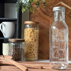 VIAMAJA Glasflaske med Måleenheder - 1000 ml Best