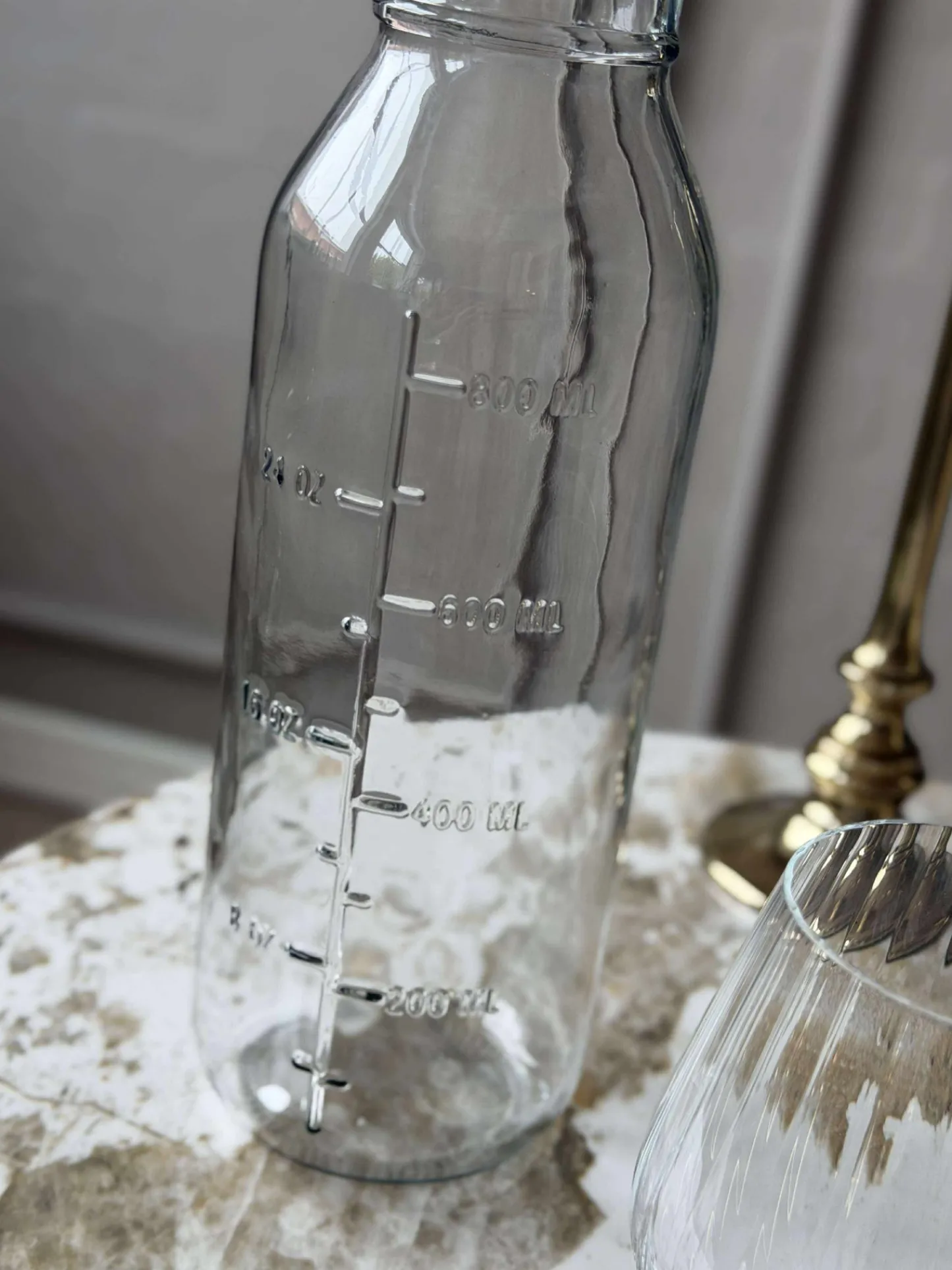 VIAMAJA Glasflaske med Måleenheder - 1000 ml Best