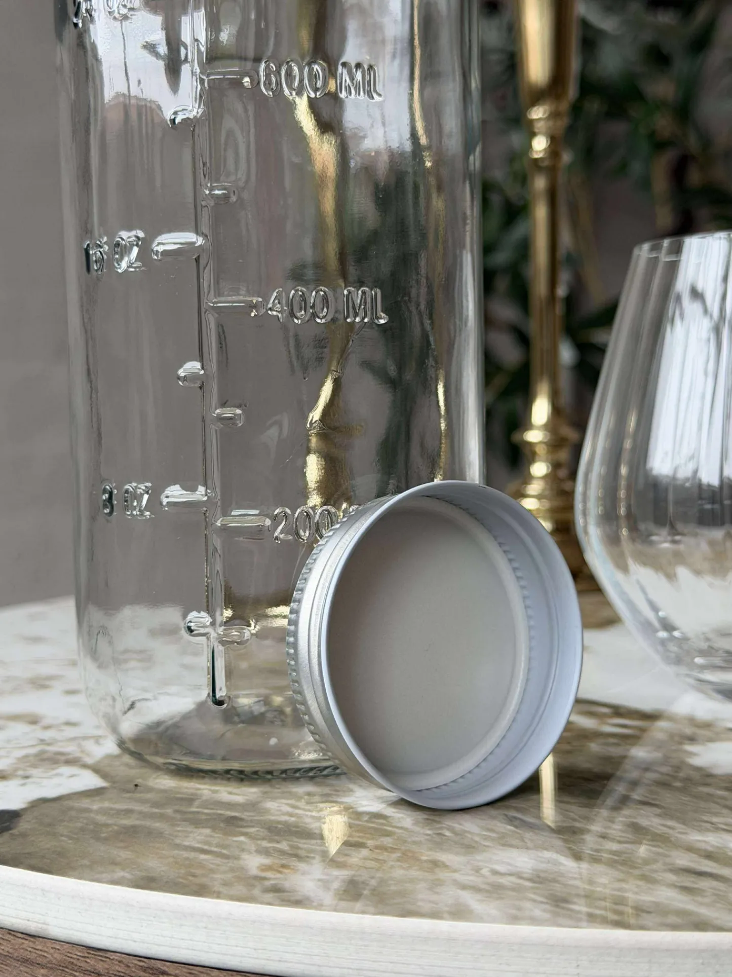 VIAMAJA Glasflaske med Måleenheder - 1000 ml Best