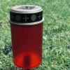 VIAMAJA Gravlys med solceller - Rød Hot