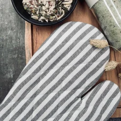 VIAMAJA Grillhandske i quilt - Grå strib Sale