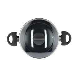 VIAMAJA Gryde - Med glaslåg - Aluminium/keramisk belægning New
