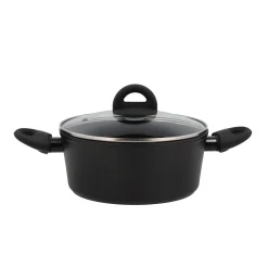 VIAMAJA Gryde - Med glaslåg - Aluminium/keramisk belægning New