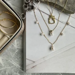 VIAMAJA Halskæde Joanna 18K forgyldt Sterling Silver Outlet