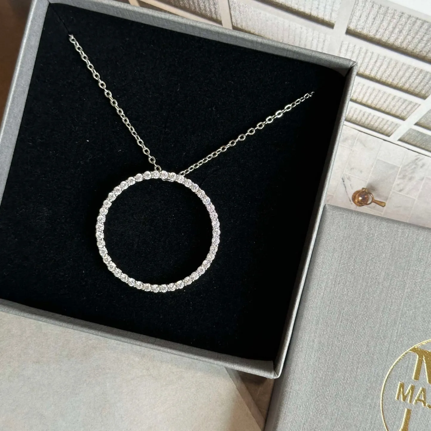 VIAMAJA Halskæde Kendal - rhodium belagt Clearance