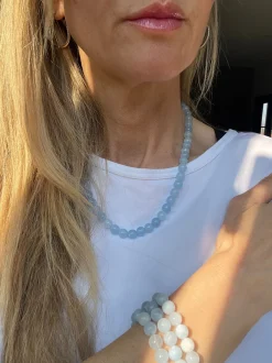 VIAMAJA Halskæde Mary Ice blue Outlet