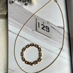 VIAMAJA Halskæde Roseanne 18k forgyldt - 59cm New