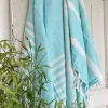 VIAMAJA Hammam håndklæde - BLUE MIX Økotex Hot