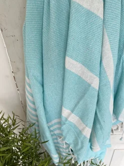 VIAMAJA Hammam håndklæde - BLUE MIX Økotex Hot