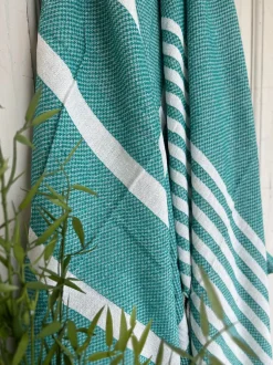 VIAMAJA Hammam håndklæde - TURKIS MIX Økotex Sale