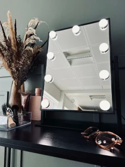 VIAMAJA Hollywood Makeup spejl med lys - Black Best