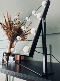 VIAMAJA Hollywood Makeup spejl med lys - Black Best