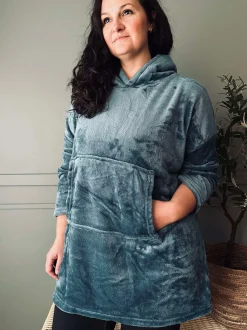 VIAMAJA Hoodie Fleece Blue - S-XL Discount