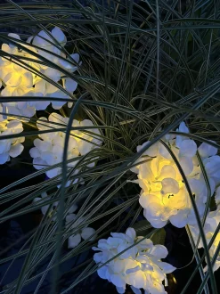 VIAMAJA Hortensia med solceller - Hvid Outlet