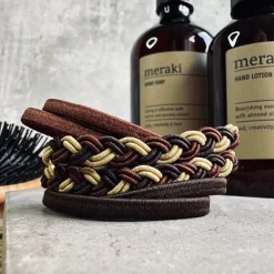 VIAMAJA Hårelastikker Brown Mix - 6 stk Sale
