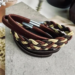 VIAMAJA Hårelastikker Brown Mix - 6 stk Sale