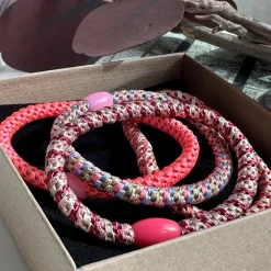 VIAMAJA Hårelastikker Supreme Slim Pink - 4 stk. New