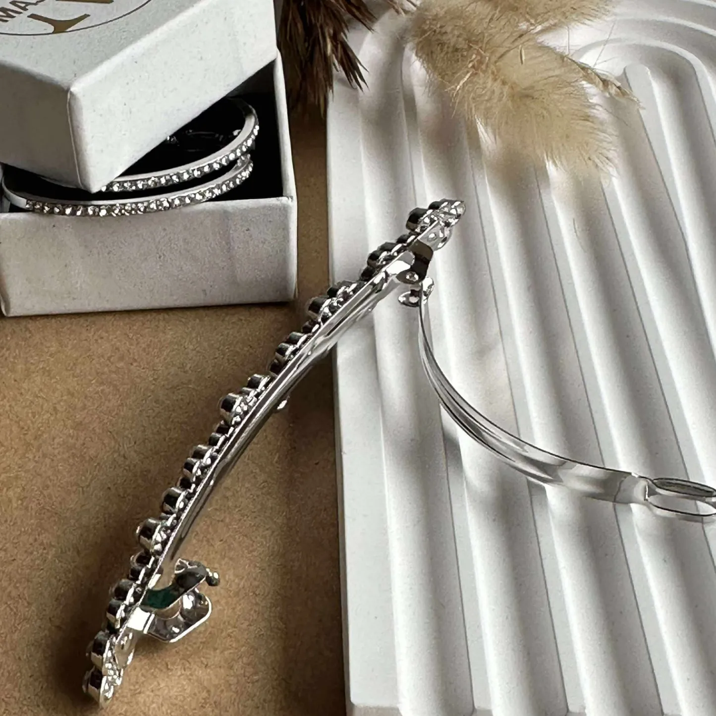 VIAMAJA Hårklemme Leonora silver Hot