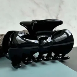 VIAMAJA Hårklemme Sløjfe Black Shiny Hot