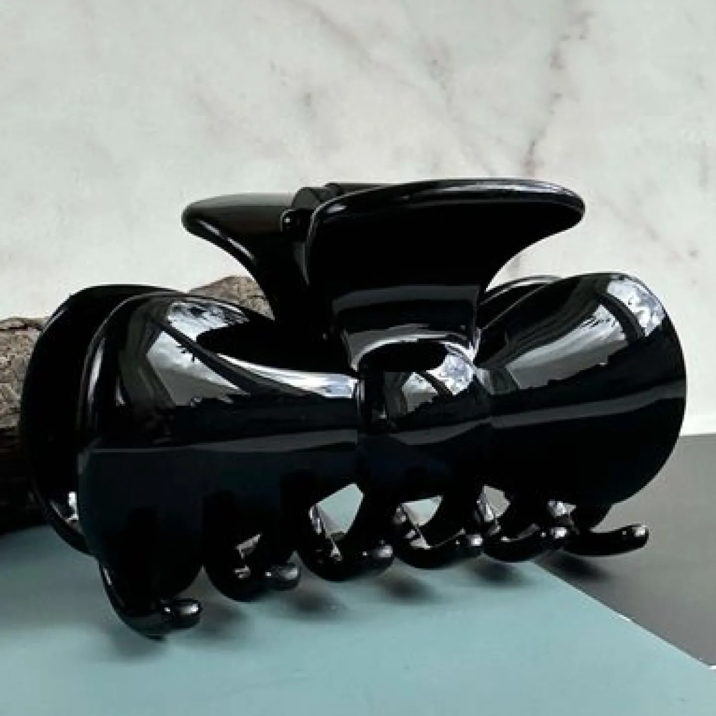 VIAMAJA Hårklemme Sløjfe Black Shiny Hot