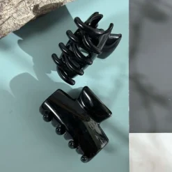 VIAMAJA Hårklemmer Shiny Black - 2 stk Online