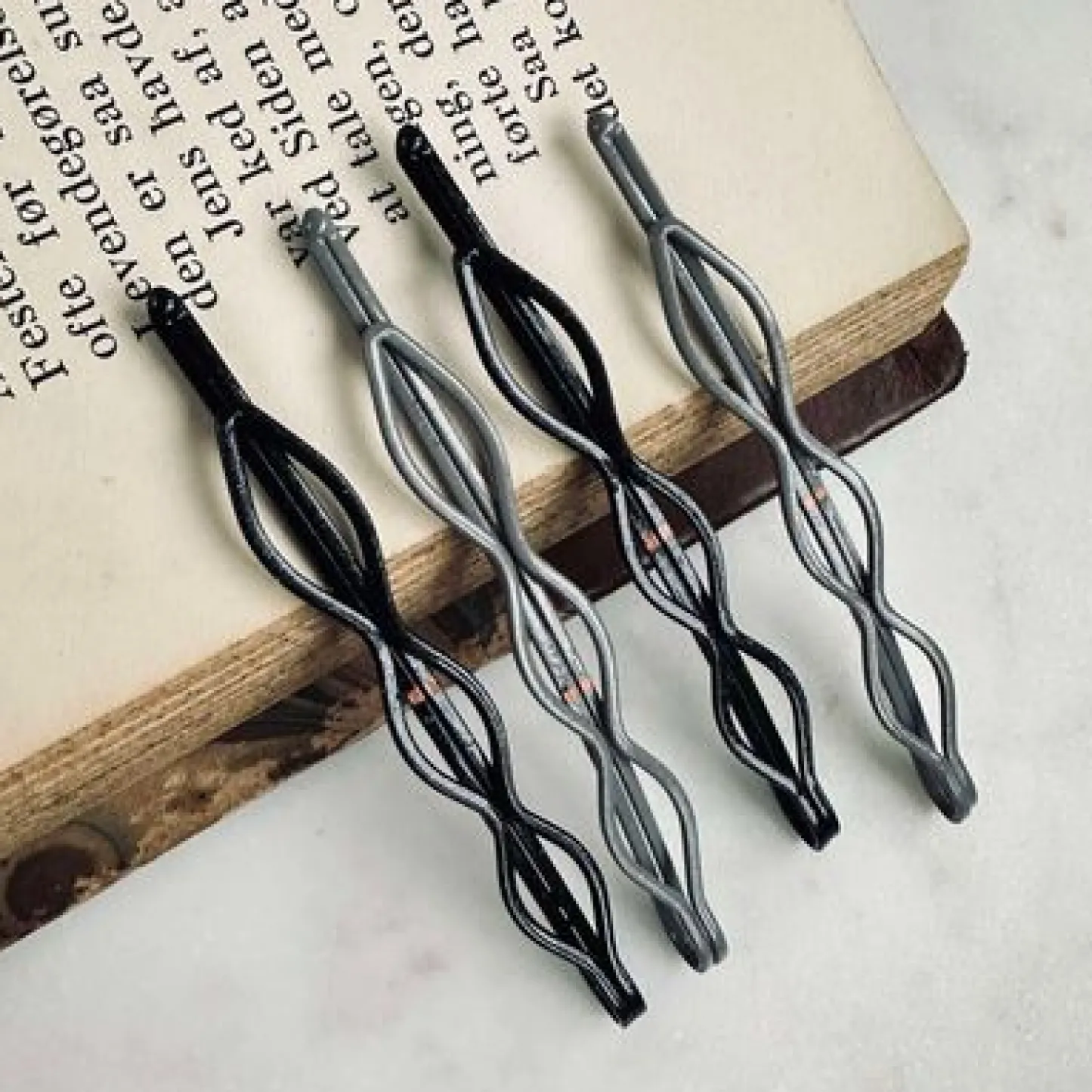 VIAMAJA Hårnåle Black / Grey Shimmer - 4 stk. New