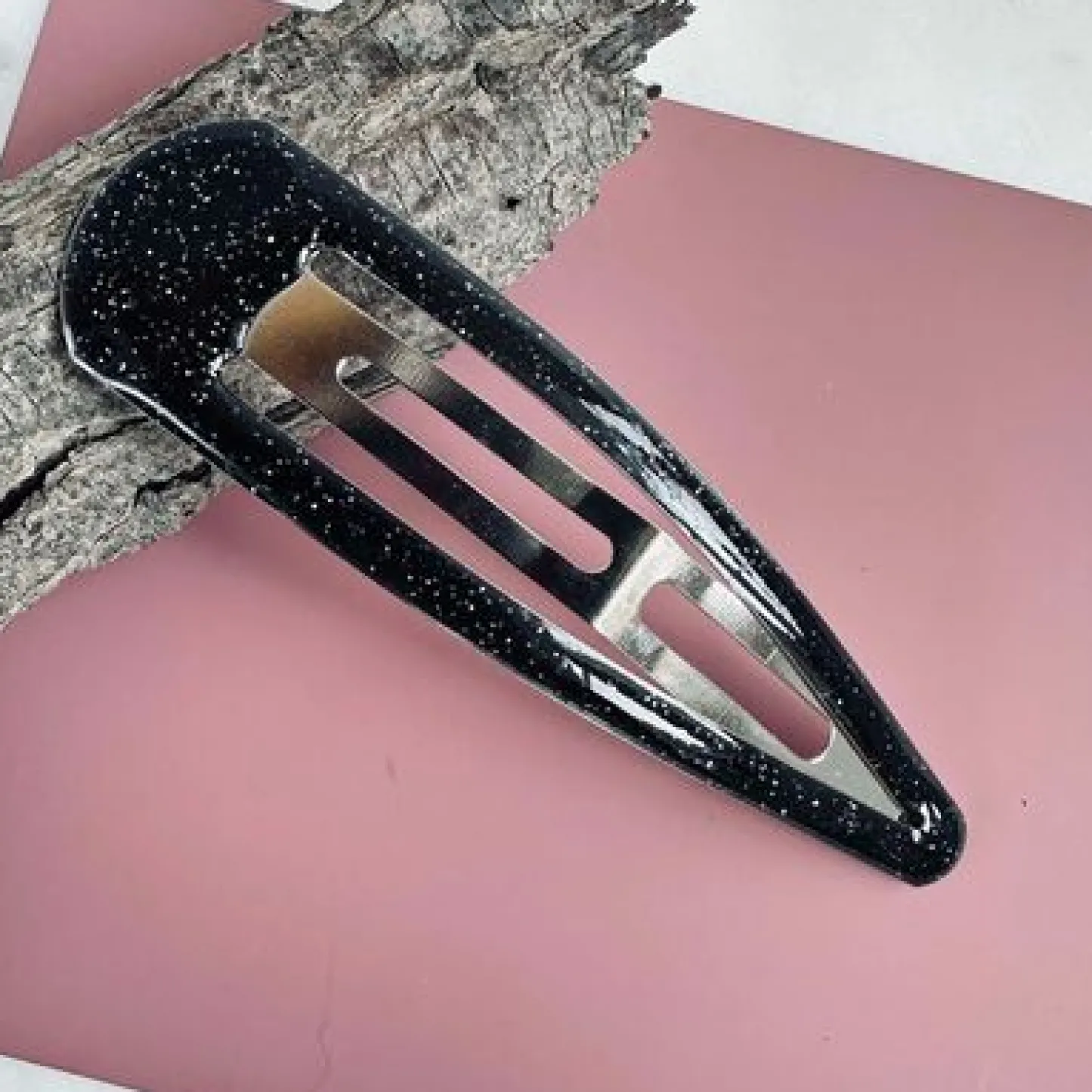 VIAMAJA Hårspænde Black Glitter - 1 stk Hot