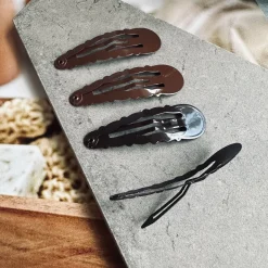 VIAMAJA Hårspænde Mina Brown 4 stk Outlet